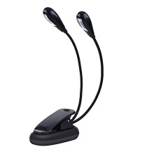 Music Stand Light, Piano Lights Clip On Double Arms LED Book Light 8 Beads Adjustable Night Sheet Reading Lamp Rechargeable Flexible Eye Care for