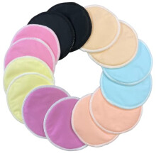 14pcs Nursing Breast Pads: 12cm, 4-Layer Washable & Reusable Maternity Pads for Breastfeeding UK Brand