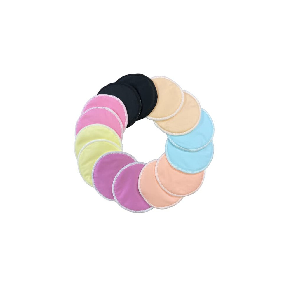 14Pcs Nursing Breast Pads: 12Cm, 4-Layer Washable & Reusable Maternity Pads For Breastfeeding Uk Brand Alimos