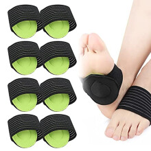 TSHAOUN 4-Pair Arch Support Cushioned Sleeves for Plantar Fasciitis - Pain Relief, Breathable, Fits Fallen Arches & Heel Spurs, Men & Women