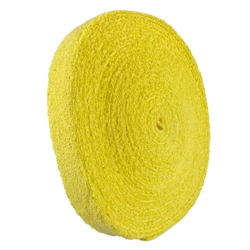 Terry Grip Roll Badminton, squash og tennisketcher, gul, bred 2