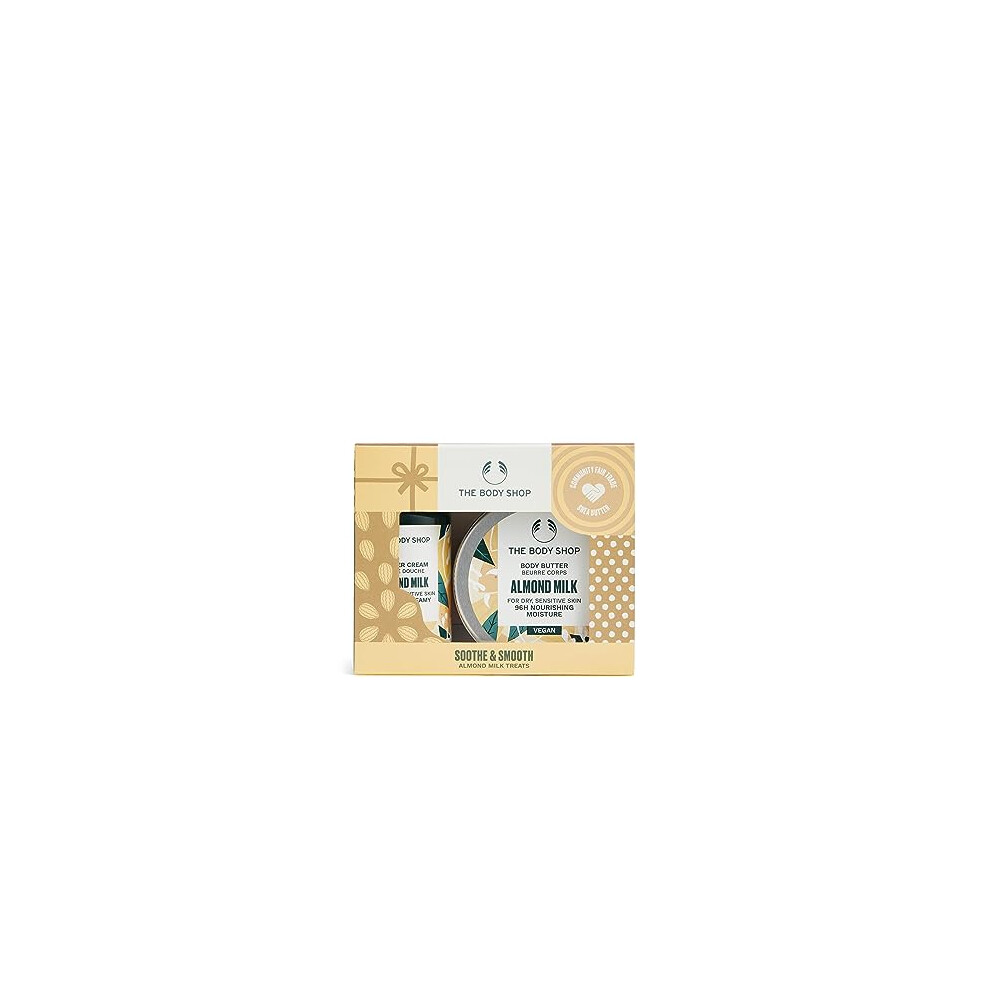 Soothe & Smooth Almond Milk Treats Body Care Holiday Gift Set, Vegan, 2-Piece Set