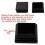 12 Pieces Black Plastic Square Blanking End Caps Inserts 40mm x 40mm 6