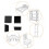 12 Pieces Black Plastic Square Blanking End Caps Inserts 40mm x 40mm 3