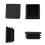 12 Pieces Black Plastic Square Blanking End Caps Inserts 40mm x 40mm 7