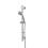 Croydex Presion Pressure Boost 1 Function Shower Set Chrome Includes Hose, Riser Rail and Shower handset 2