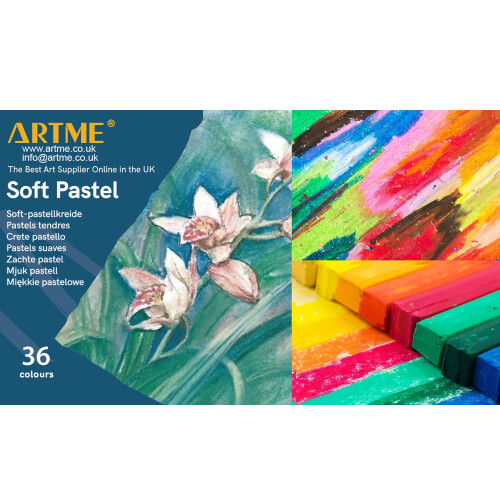 Soft Pastel Paint Sticks Set 36 Assorted Vibrant Colours 1