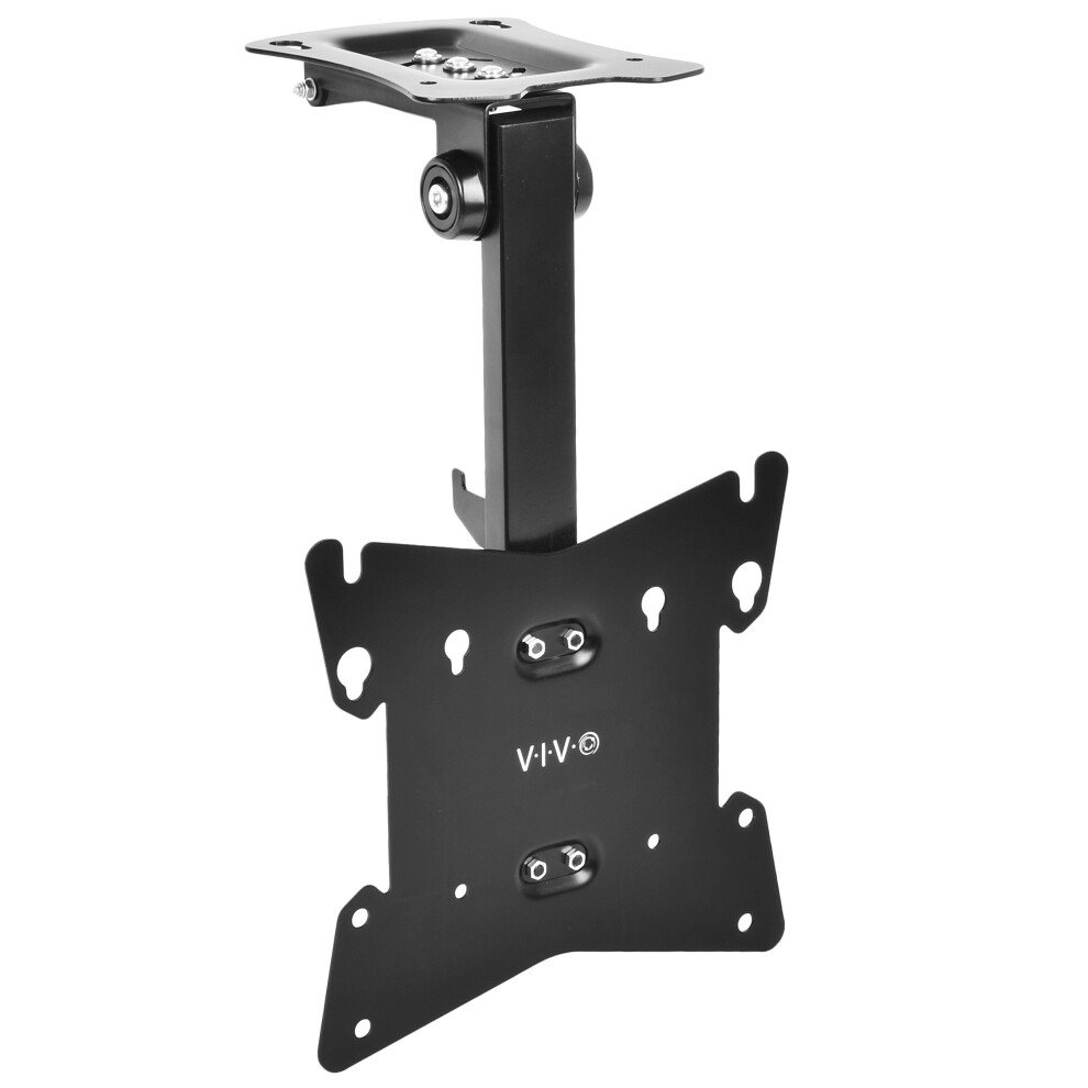 Black Manual Flip Down Mount Folding Pitched Roof Ceiling Mounting for Flat TV & Monitors 17" to 37" (MOUNT-M-FD37B)