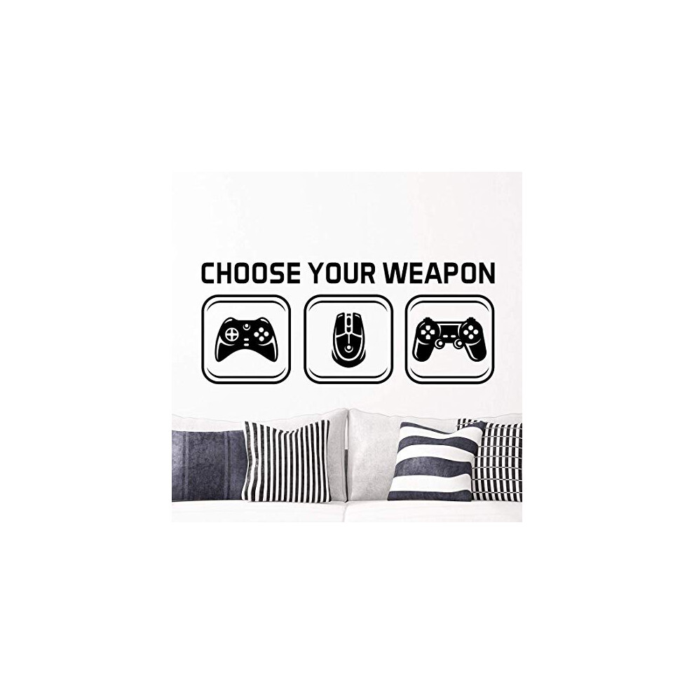 Choose Your Weapon Play Children Room Wall Sticker Mural Vinyl Decal Nursery Kids Gamers Art Teenager Video Game Mural Kids Gaming Living Room Gaming Wall4stickers