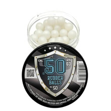 50 x Rubber Balls in 50 caliber - Glowing Blue Night Vision Fluorescent Silicon Rubber Balls Paintballs in .50 cal. for Training Self and Home Defense