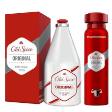Old Spice Original Men Gift Set Bundle: Old Spice Aftershave Lotion Original 100ml and Old Spice Original Deodorant Body Spray 150ml