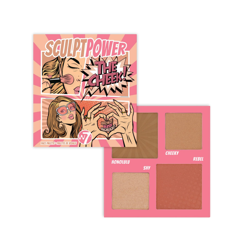 Sculpt Power Face Palette - 4-in-1 Blush, Bronze & Highlight Palette