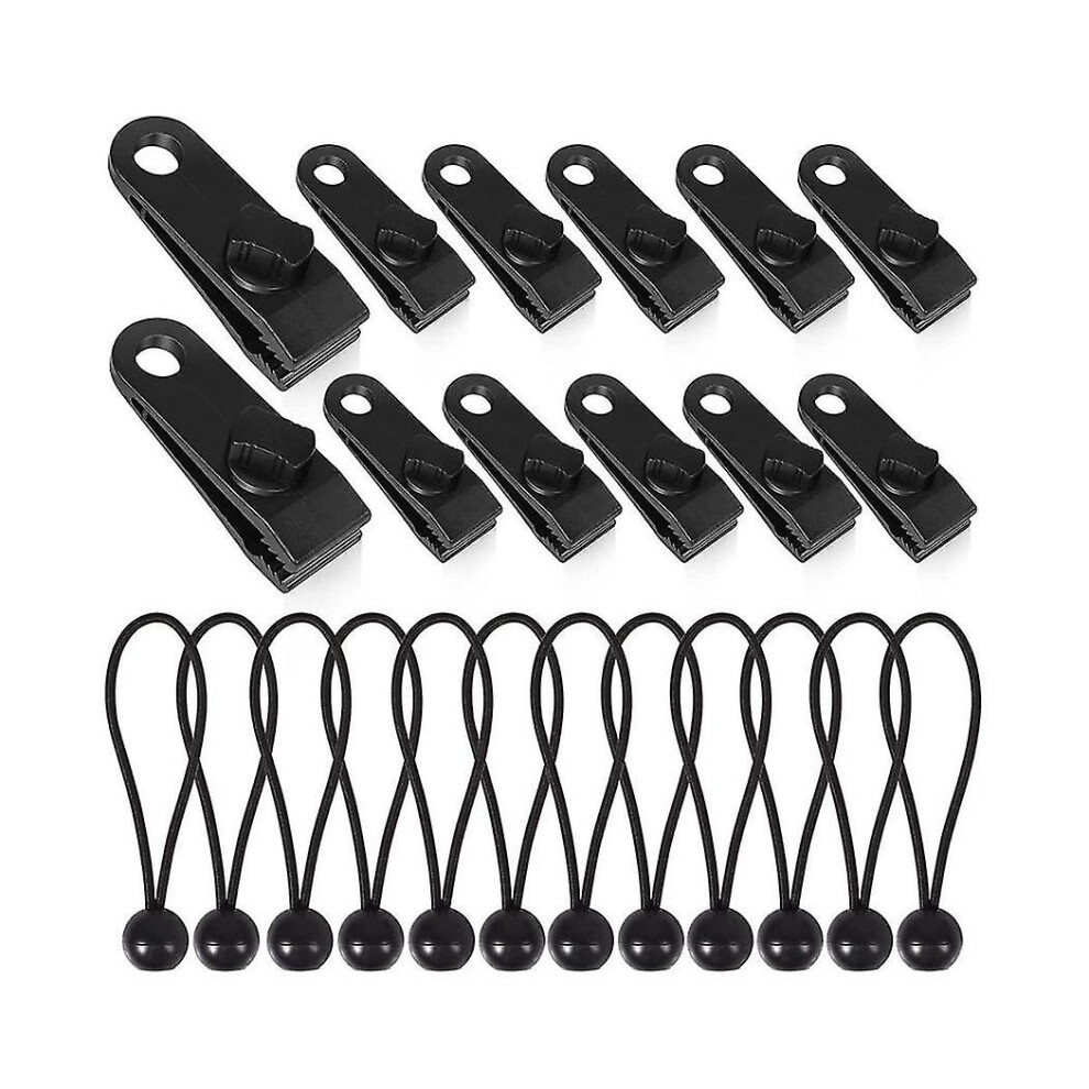 24 Pcs Tarp Clips Heavy Duty Lock Grip Awning Clips,Tarp Tarp Fasteners,Tent Clips Pool Awning Cove 4814698492681