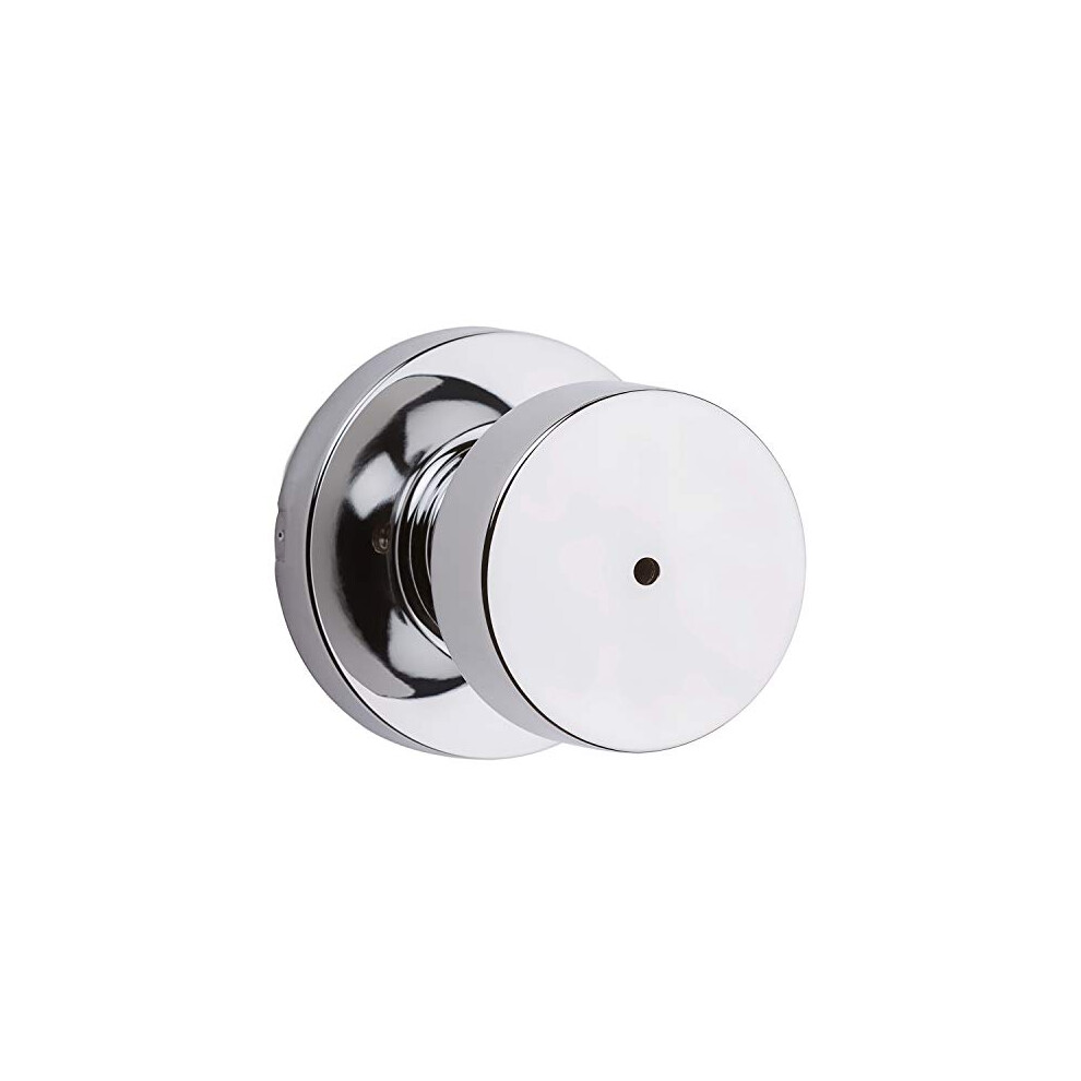 Pismo Privacy Locking Door Knob, Interior Handle With Keyless Lock For Bedroom And Bathroom Doors, With Round Rose In Polished Chrome 883351660792