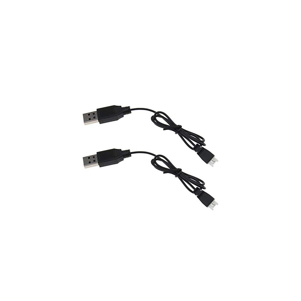 2Pcs Usb Charger Cable Rc Lipo Battery Power Supply Charging Cord 55Cm Wire Compatible With Syma X5c X5sc X5sw H107c Quadcopter Drone 4894669757384
