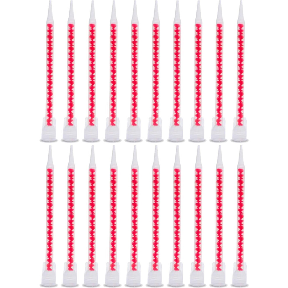 Dual Barrel Mixing Nozzle, 20 Double Epoxy Spray Gun Nozzles, Suitable For 200Ml And 400Ml Manual Ink Cartridges 9331816492682