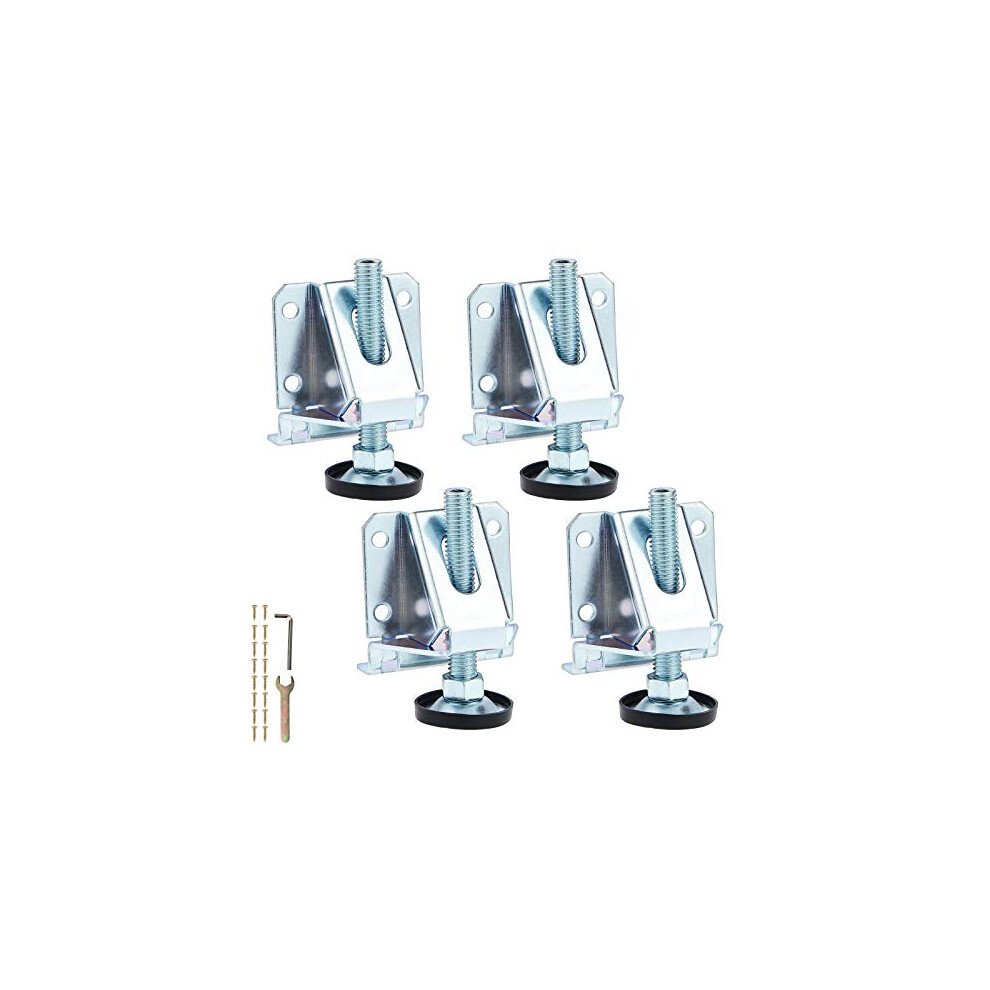 4Pcs Heavy Duty Furniture Levelers M10, Adjustable Furniture Leg Leveler,Lifting Leveler Cabinet Leveling Feet For Tables, Shelving Units, Cabinets, 686082722032