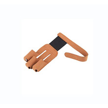 Finger Guard Artificial Cow Leather Archery 3 Finger Guard Protective Glove Finger Tab Protector for Recurve - Orange