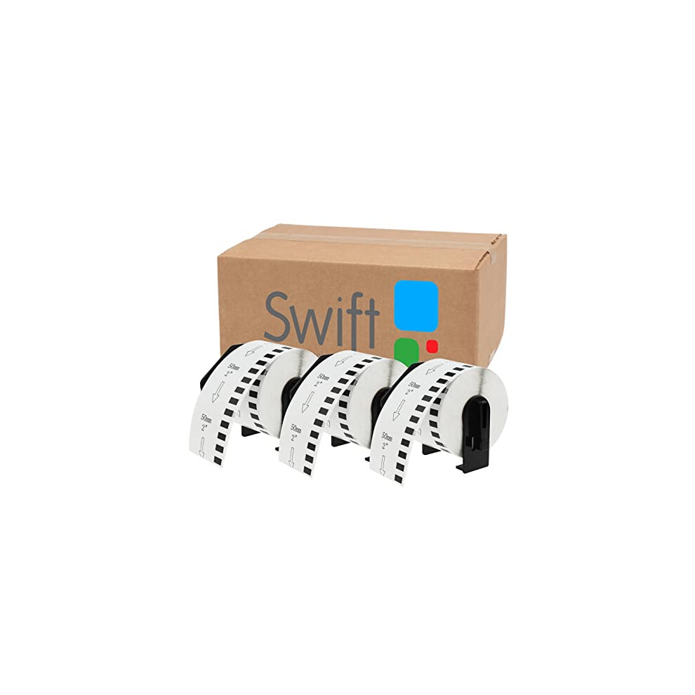 5 x Compatible DK-22223 50mm x 30.48m White Thermal Continuous Paper Tape Labels Compatible with Brother QL-1100 QL-1060N QL-500 QL-570 QL-580 QL-700