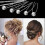 40 Pcs Pearl Hair Pins, Bridesmaid Hair Accessories, Bridal Hair Accessories, Wedding Hair Accessories, Crystal Pearl Flower Hair Barrettes Hair Clips 3