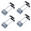 4 Pcs Universal Spring Door Closer, Butterfly Spring with Rubber Bumpers 4