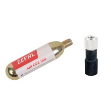 Adattatore CO2 bici - ZEFAL - Cartuccia CO2 16g - Per valvole Presta e Schrader - Regolazione dell'aria - MTB