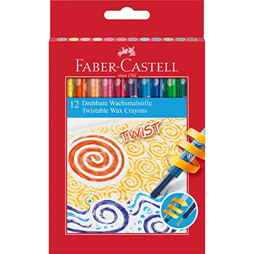 Faber-Castell 120003 Twistable Wax Crayons (Pack of 12)
