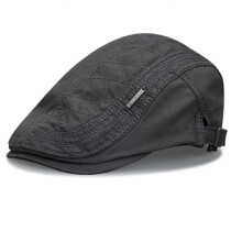 Men's Cotton Vintage Style Flat Cap Gatsby Beret Grey