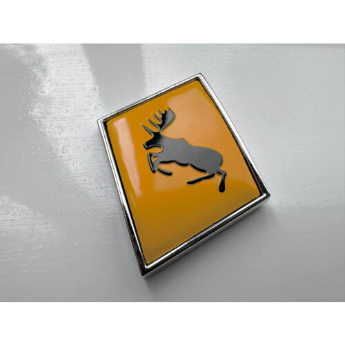 VOLVO SAAB MOOSE YELLOW CHROME BADGE REAR METAL REAR CHROME XC90 XC60