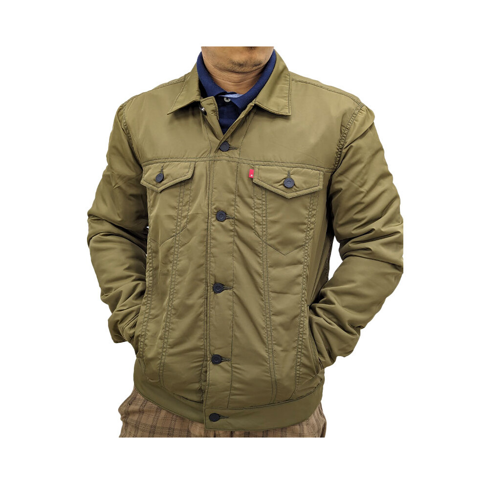 (Olive, M) Levis Mens Trucker Jackets