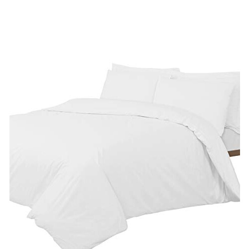 Luxury Hotel Quality T400 30CM Fitted Bed Sheets White Single