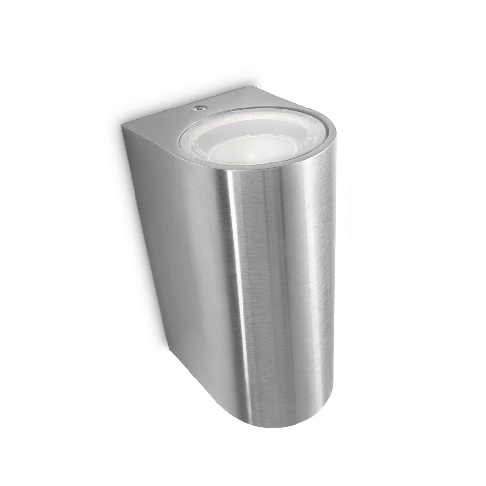 Philips Mygarden Nightingale Wall Lantern [Inox] Requires 2 X 35 W Gu10 Bulbs