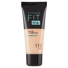 New York Fit Me Matte Foundation Refines Pores Shade 115 Ivory ,30 ml (Pack of 1)