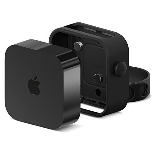 Multi Mount Compatible with Apple TV 4K 3rd Generation (2022) - 3 Mounting Options : Magnet, Screw, Strap, Easy Installation, Prevents overheating