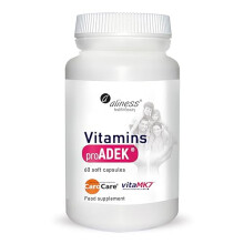 Pro ADEK, Vitamins A, D, E, K, Fat Soluble Vitamins, 60 Capsules, Aliness