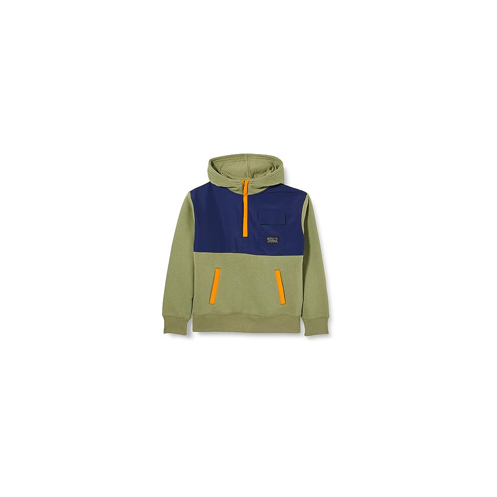 Kids LVB UTILITY COLORBLOCK 1/4 ZIP Olivine