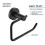 Bristan RD BLK Round Toilet Roll Holder, Black 3