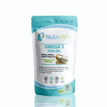 Ultra Purified Omega 3 Fish Oil Capsules With Essential Fatty Acids EPA & DHA Supports Heart, Eye & Brain Health | 90 Softgel Capsules