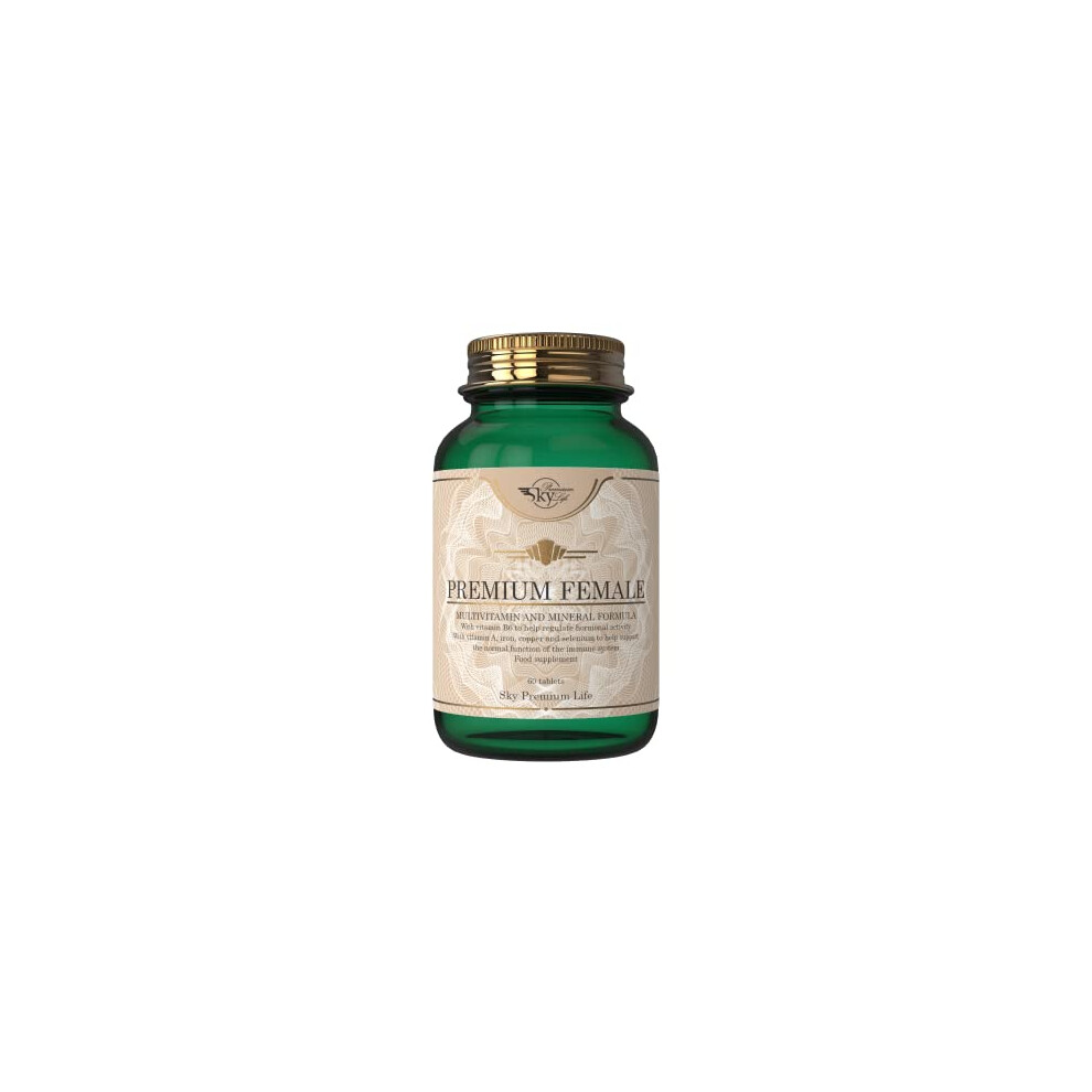Sky Premium Life Female Multivitamin And Minerals Food Supplement Â 60 Tablets With Vitamins A, B-Complex, C, D3 As Well As Minerals And Trace Elements.