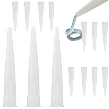 70 Silicone Nozzles Applicator Plastic Caulking Gun Extender Caulk Nozzle Tip Tool for Sausage Caulking Gun, Caulk Nozzles Applicator White
