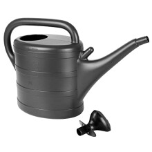 Klassischer 10-Liter-Wasserkrug in Anthrazit mit Sieb und Maßangaben