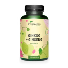 Ginkgo Biloba & Panax Ginseng | 12000mg Ginkgo & 2000mg Red Korean Ginseng Extracts | NO Additives, Lab-Tested | 120 Capsules (4 Month Supply) | Vegan