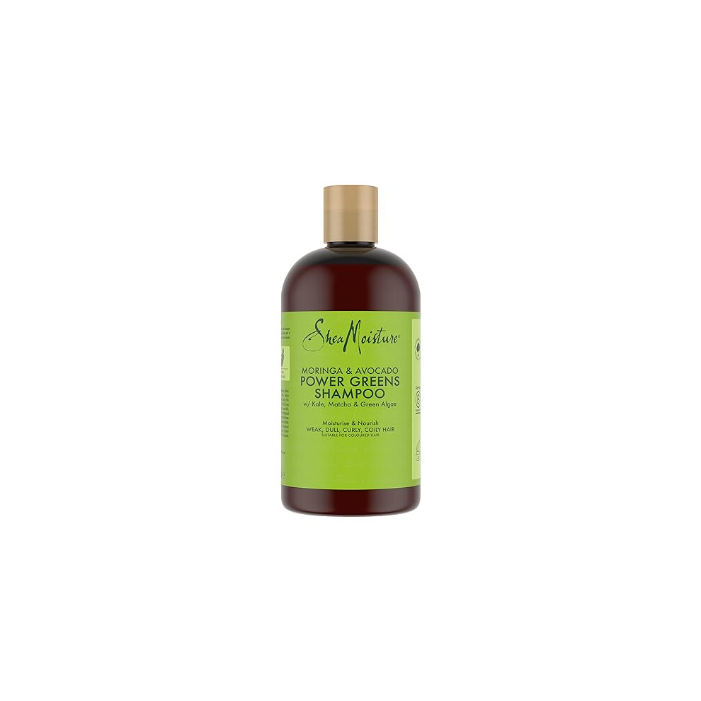 Moringa & Avocado Power Greens Shampoo sulphate free for weak, dull, curly, coily hair 384 ml