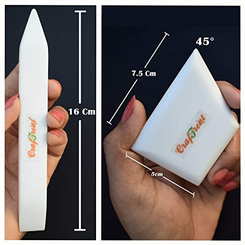 Teflon Bone Folders for Card Making - Large and Ergo Square Bone Folder Set - Teflon Bone Folder Tool for Scoring Creasing Bookbinding Origami and 1