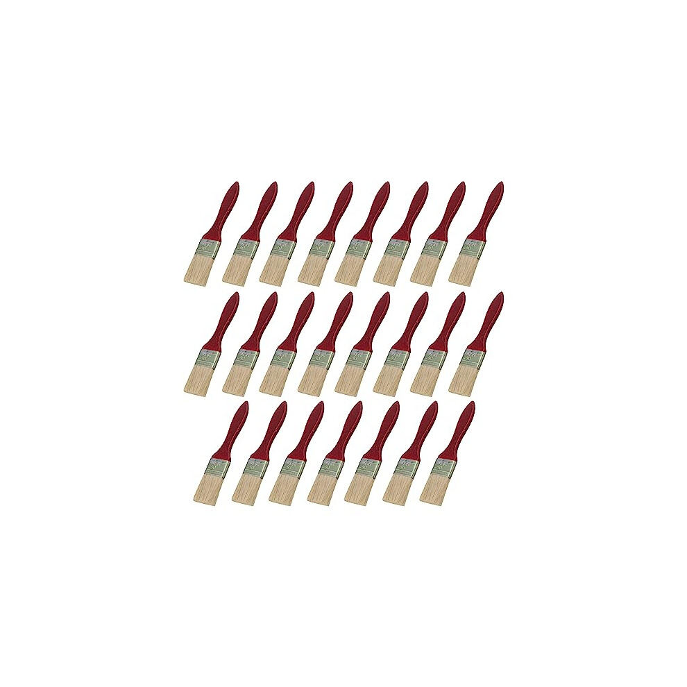 20Pcs Low Cost Paint Brushes Or Chip Brush With Red Wooden Handle,1.5" Width For Paint,Stain,Varnish, Gesso, Primer, Glue 720355654931