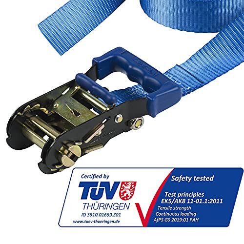 Master Lock 4359EURDAT Ratchet Strap, Blue, 6m x 35mm strap 1