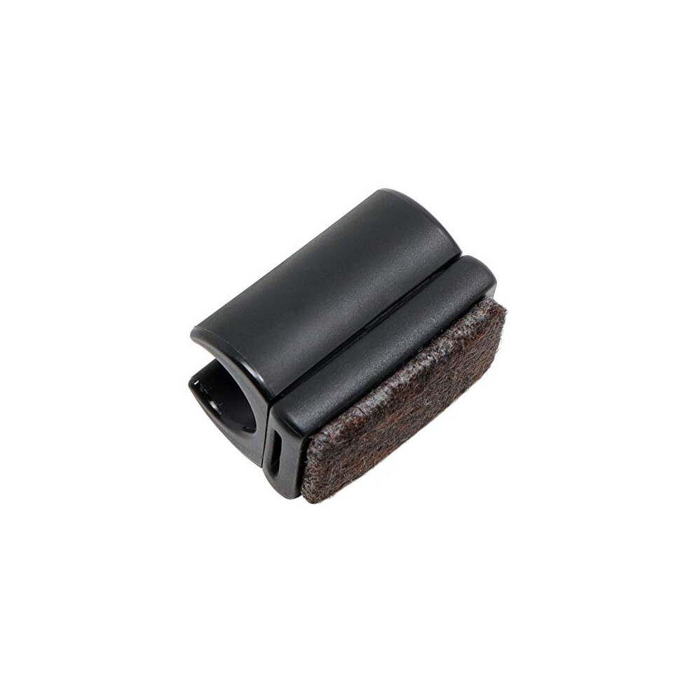 Adsamm / 4 X Saddle Feet With Felt Pads / Ã¸ For Round Tubes 0.47 - 0.51 '' (12 - 13 Mm) / Black / Round / Quality Furniture Glides For Tubular 9010178026932