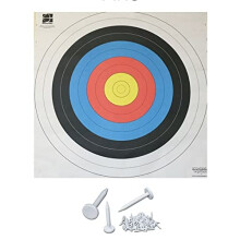 10 x Avalon target faces, 40cm, 60cm and 80cm. Choose you're size. FITA licenced re-inforced target faces. 10 free egertec target pins (40CM)