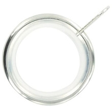 BH03197 (8 Pcs) Silent Running Metal Curtain Drapery Pole Rod Rings with Fixed Eye, Inner Diameter 23mm (7/8 inch) Outer Diameter 32mm (1.1/4 inch)