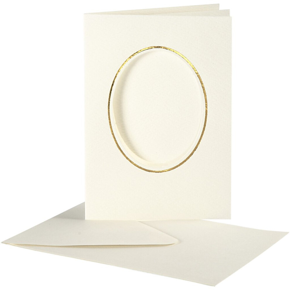 Create Crafts White Creativ Company 23724 10-Piece Passepartout Card, Off